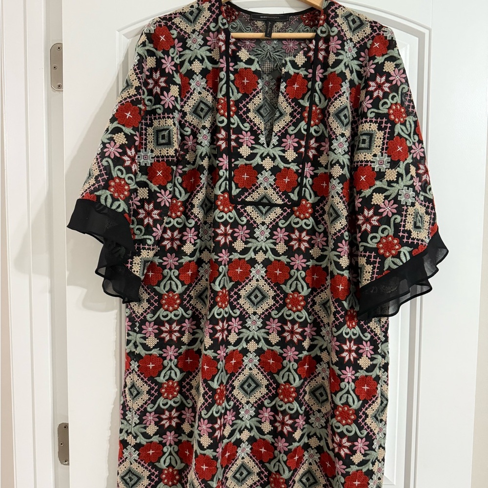 BCBGMaxAzria Embroidered Floral Top